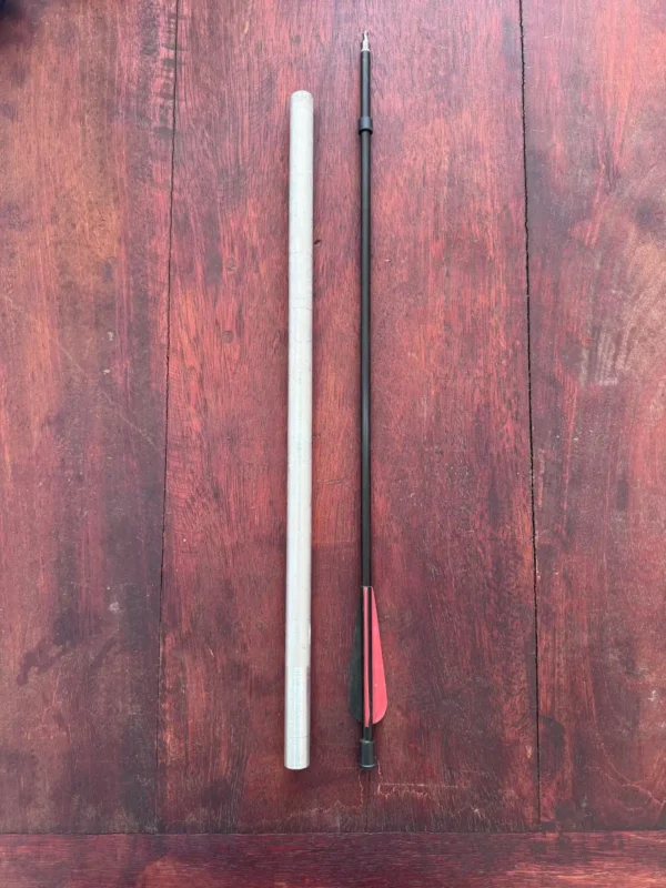 Kit Cano Alumínio 14,7 mm – 40/50 cm + Flecha de Fibra de Carbono