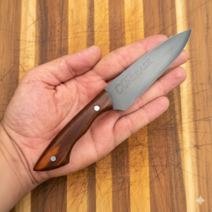 Faca Exclusiva Compacta CO2Brasil – Aço Carbono – Ultra Leve 54g – EDC e Precisão